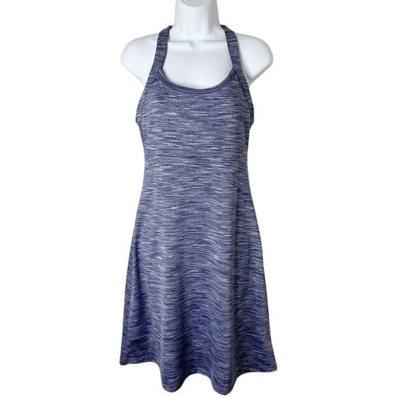 MPG Mondetta Women's Athletic Travel Dress S Purple Print Racerback Shelf Bra - Picture 1 of 7
